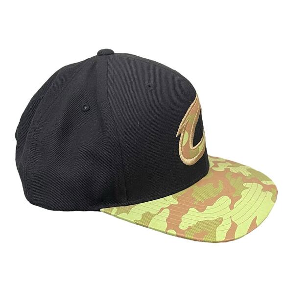 Cleveland Cavaliers Mitchell & Ness Adjustable Snapback Hat Black Green Camo OS - Picture 3 of 10